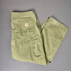 Carhartt Carpenter Utility Pants ACTUALLY 42x29 Relaxed Fit B324-ARG Olive Green